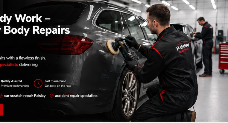 Paisley Body Work technician carrying out bodywork repair in Paisley
